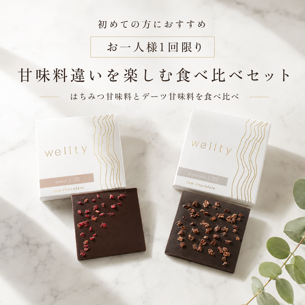 【お一人様1回限り】食べ比べ2枚セット 食べ比べセット: kiso -ヘンププロテイン- × uruoi -はちみつ-