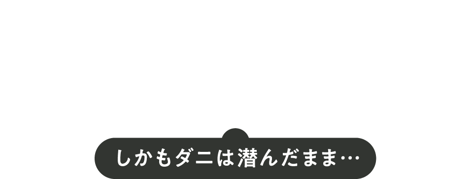 360 しかもダニは潜んだまま…