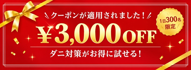 3000円OFFクーポン