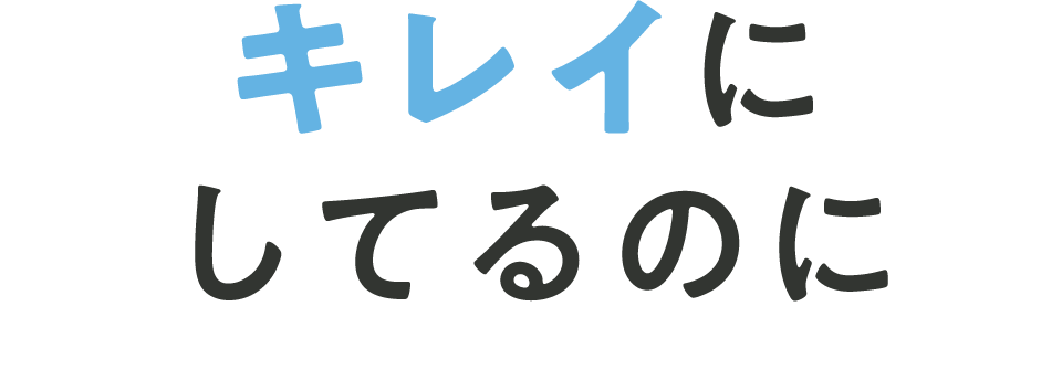 キレイにしてるのに