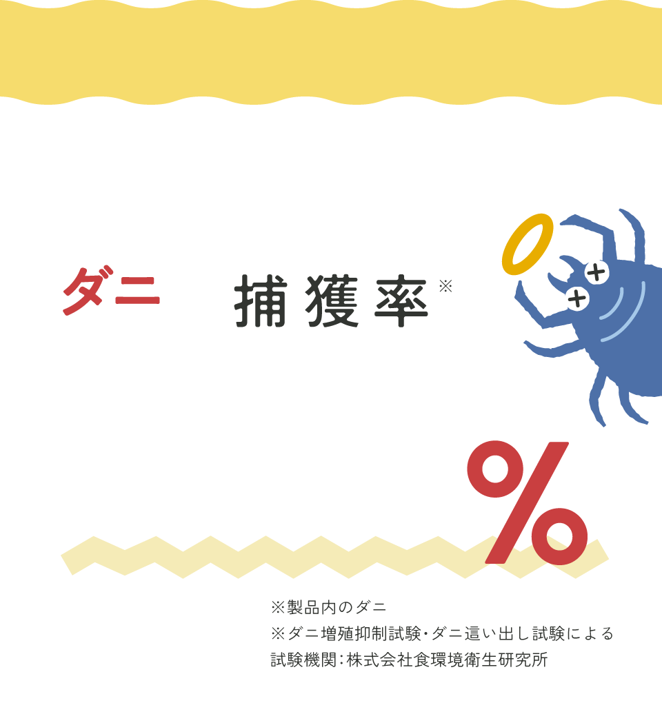 ダニ捕獲率100%