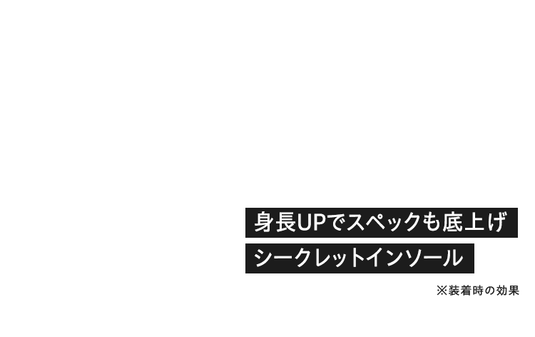 身長UPでスペックも底上げ シークレットインソールHighWalk