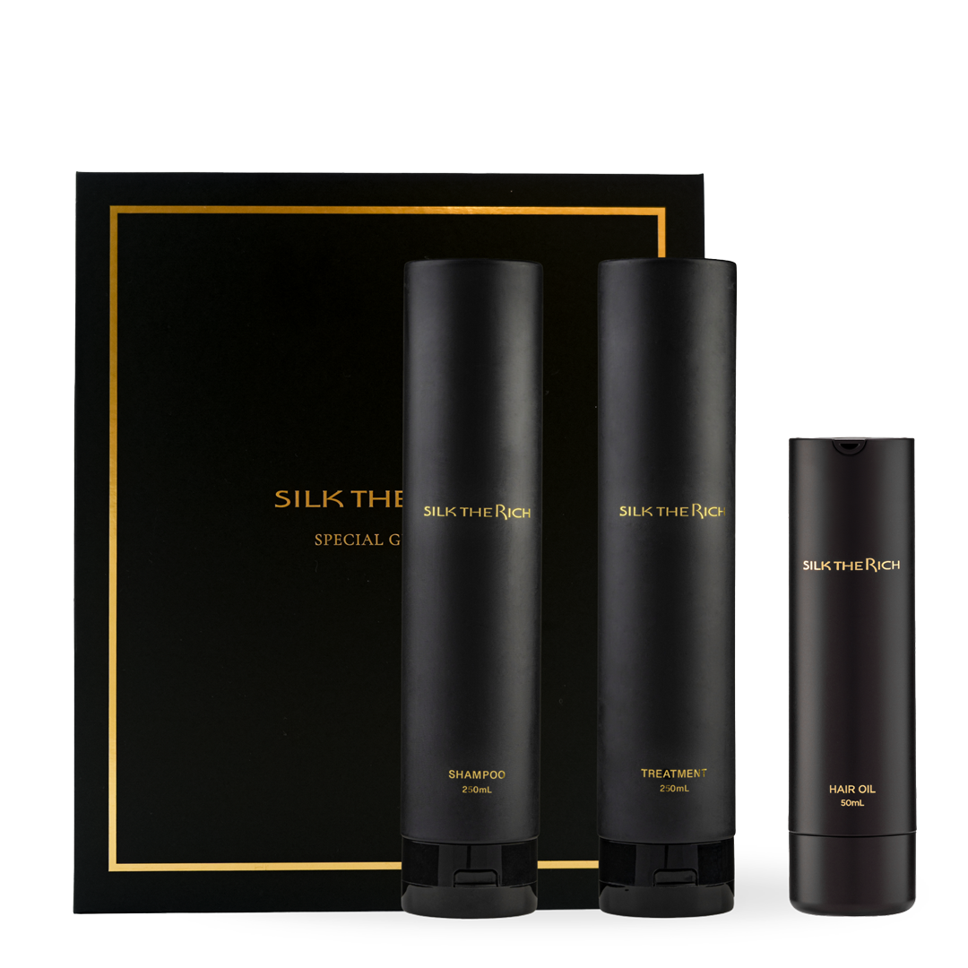 シャンプー&トリートメント&ヘアオイル スペシャルギフトBOXセット MNM
