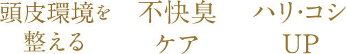 頭皮環境を整える 不快臭ケア ハリ・コシUP