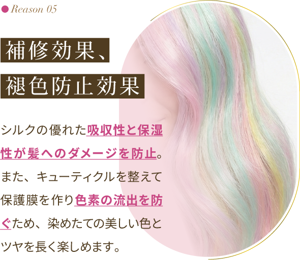 Reason 05：補修効果、褪色防止効果