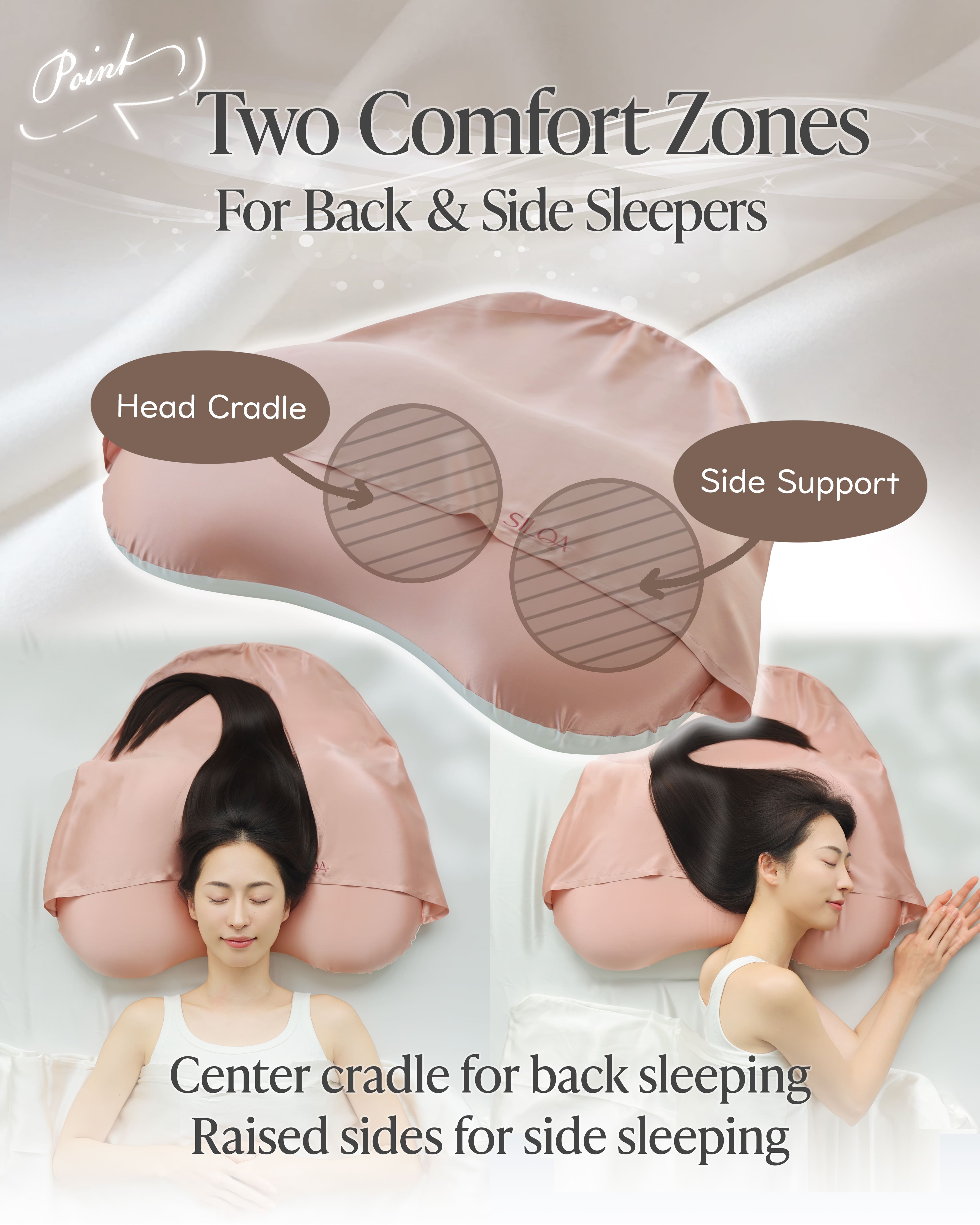 Silk Serum Pillow 【Cocoon Hood】（SP-3060H) color: Pink Gold