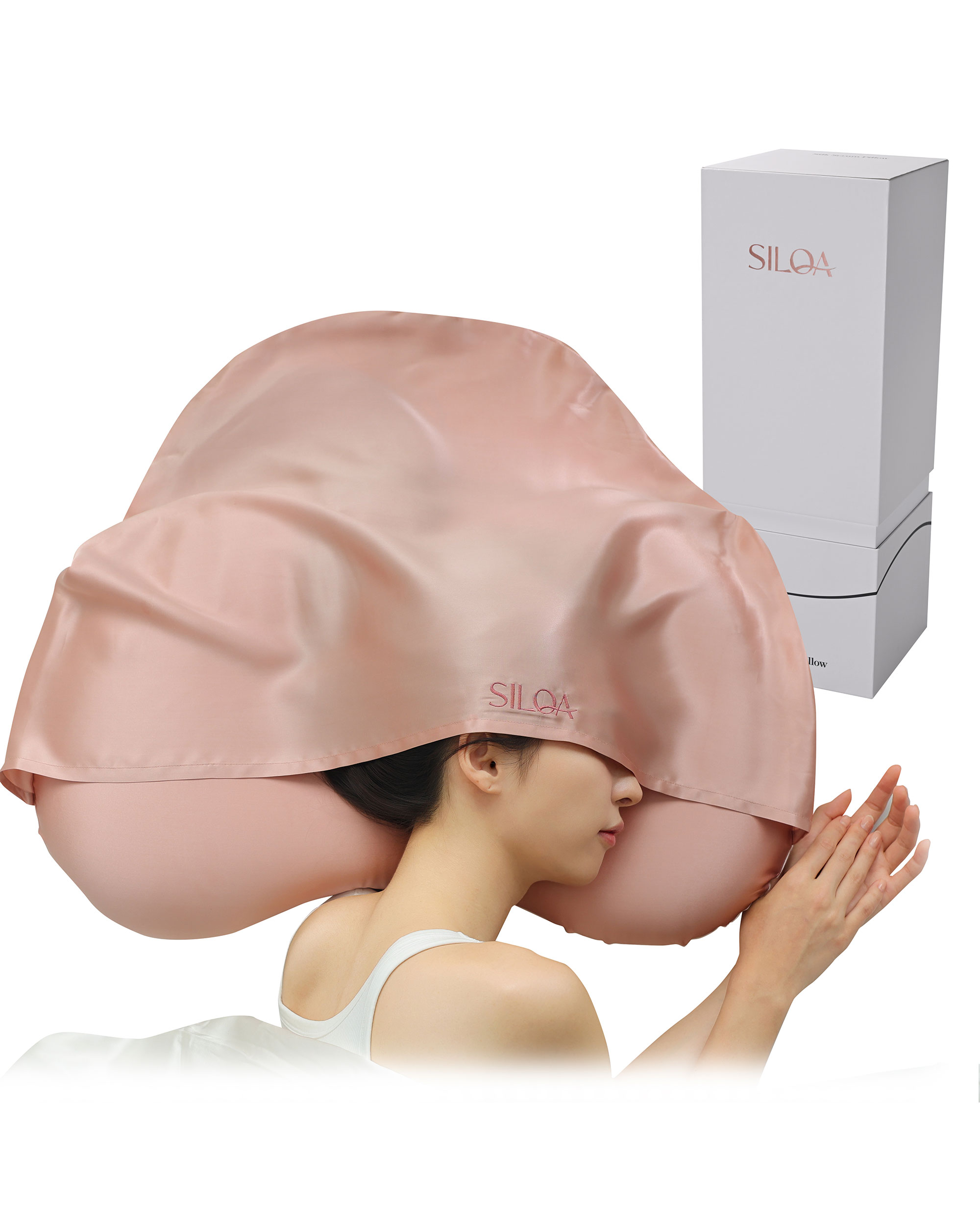 Silk Serum Pillow 【Cocoon Hood】（SP-3060H) color: Pink Gold