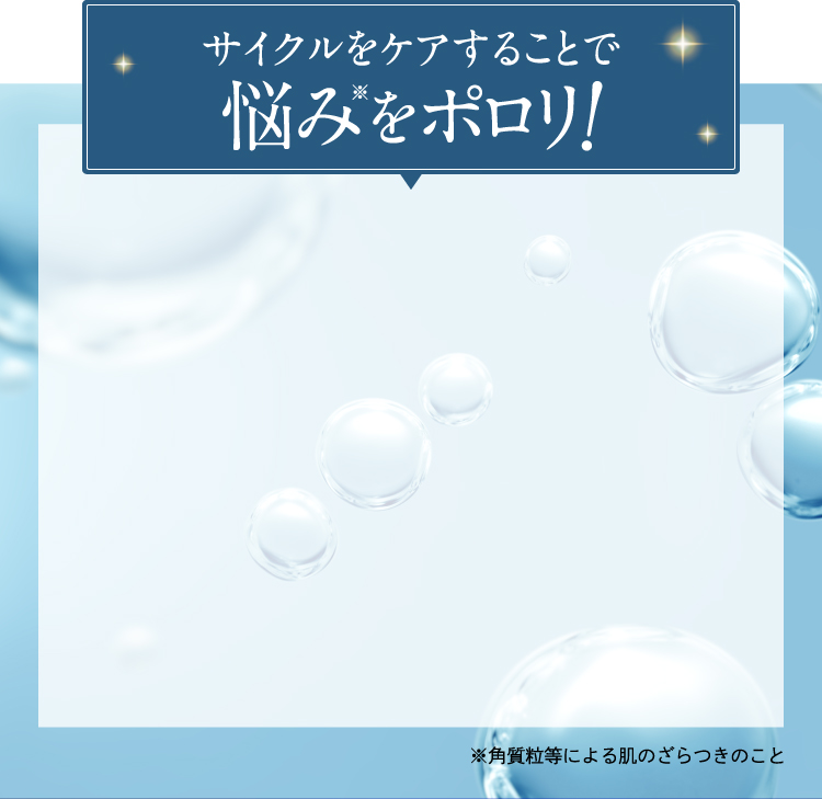 サイクルを整えることで、悩みをポロリと解決！