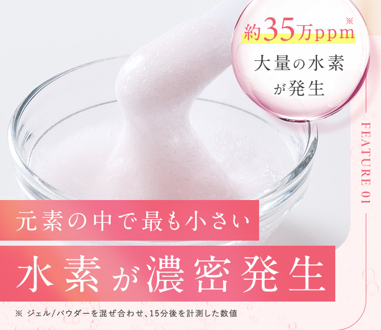 元素の中で最も小さい水素が濃密発生