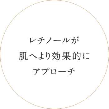 レチノールが肌へ効果的にアプローチ