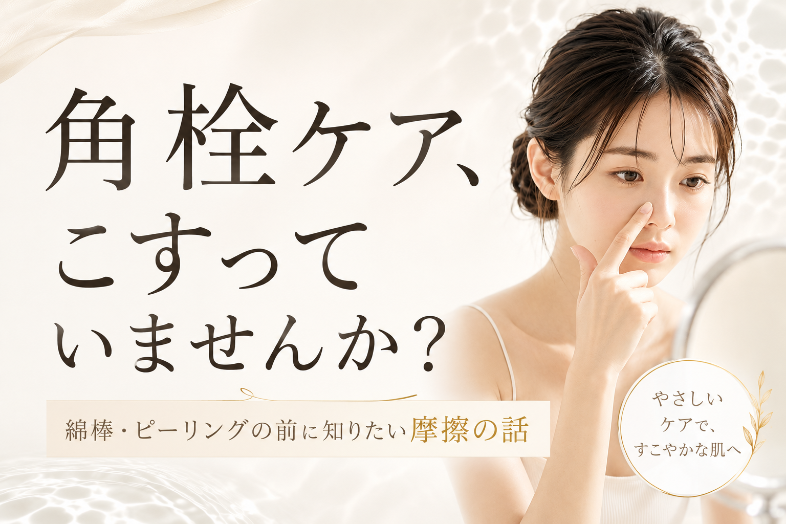 綿棒を使った毛穴ケアとの比較を解説する関連記事イメージ