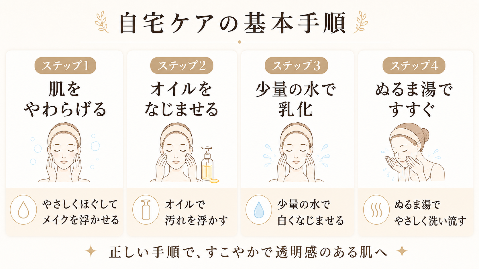大きな角栓を自宅で無理なくケアする基本手順
