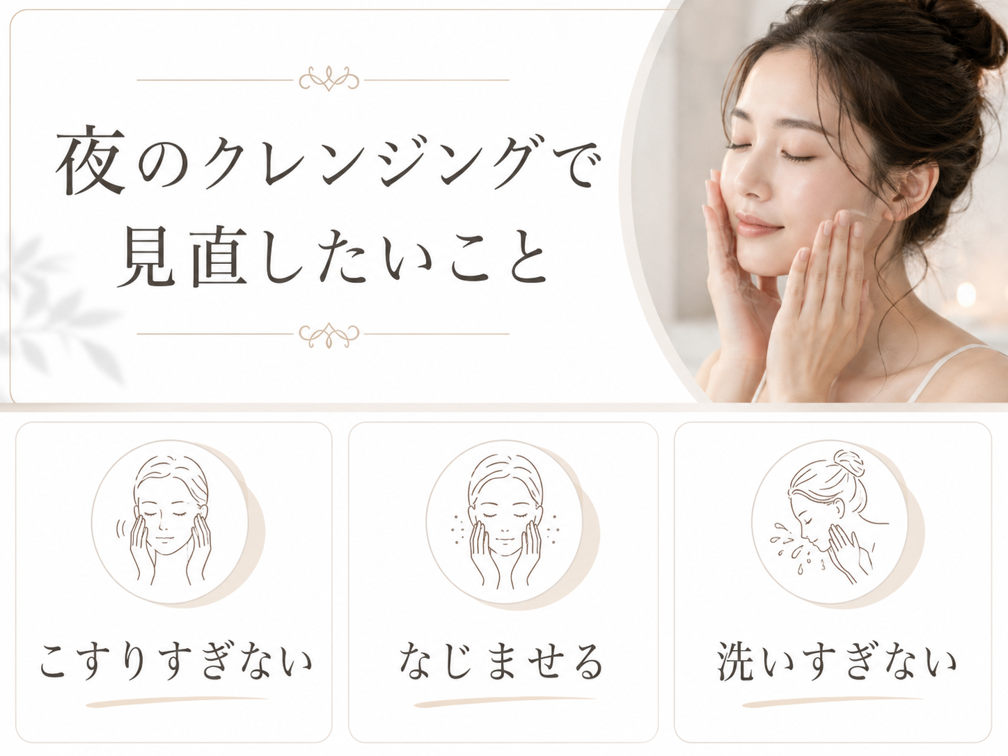 ゴシゴシ洗いとクレンジングでなじませる落とし方の比較