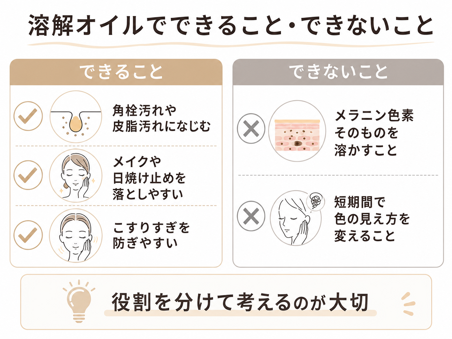 メラニン毛穴ケアの落とす・守る・整える3ステップ図