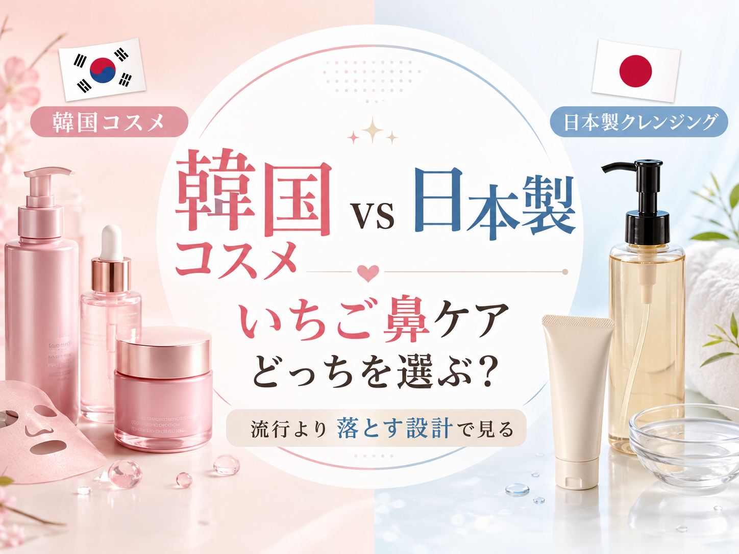 韓国コスメと日本製クレンジングを比較して選ぶためのファーストビュー