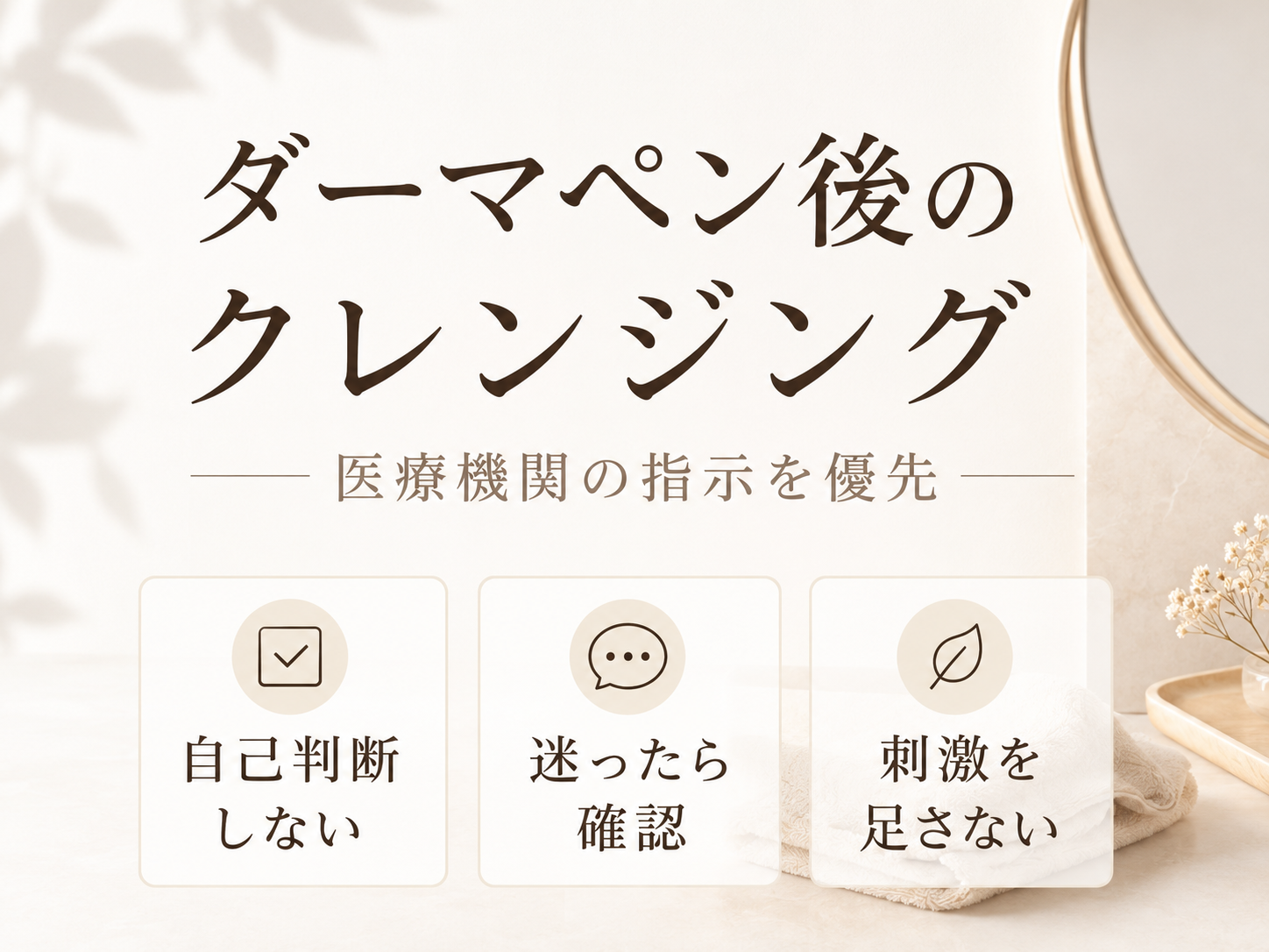 医療機関の指示を最優先にするチェックリスト画像