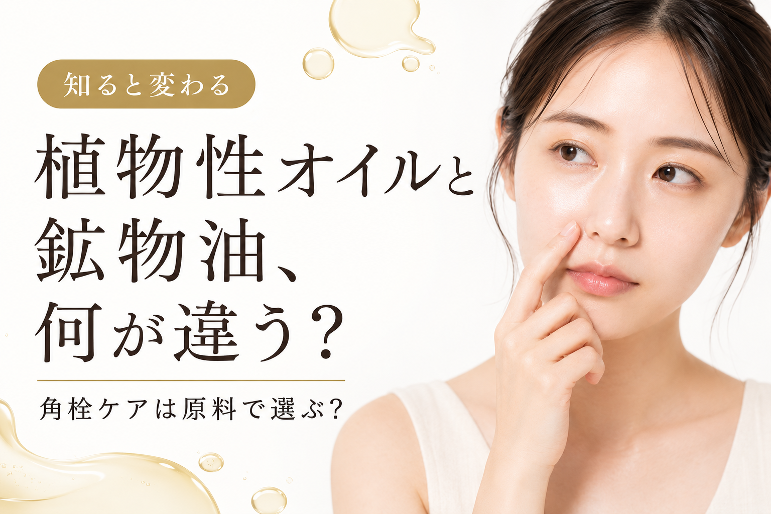 植物性油脂と鉱物油の違いを知りたくなる角栓ケア記事のファーストビュー