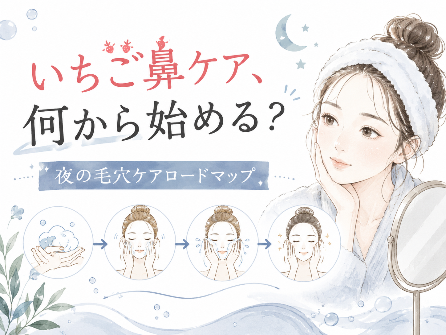 いちご鼻改善ロードマップを解説する関連記事イメージ