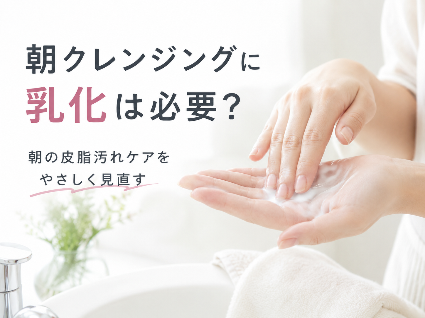朝クレンジングと乳化で朝の皮脂汚れケアを考えるファーストビュー