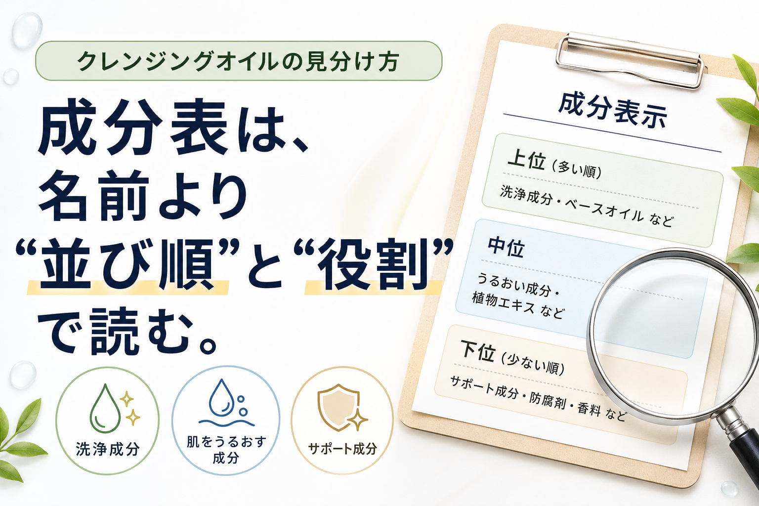 毛穴クレンジングの成分表を確認する関連記事イメージ