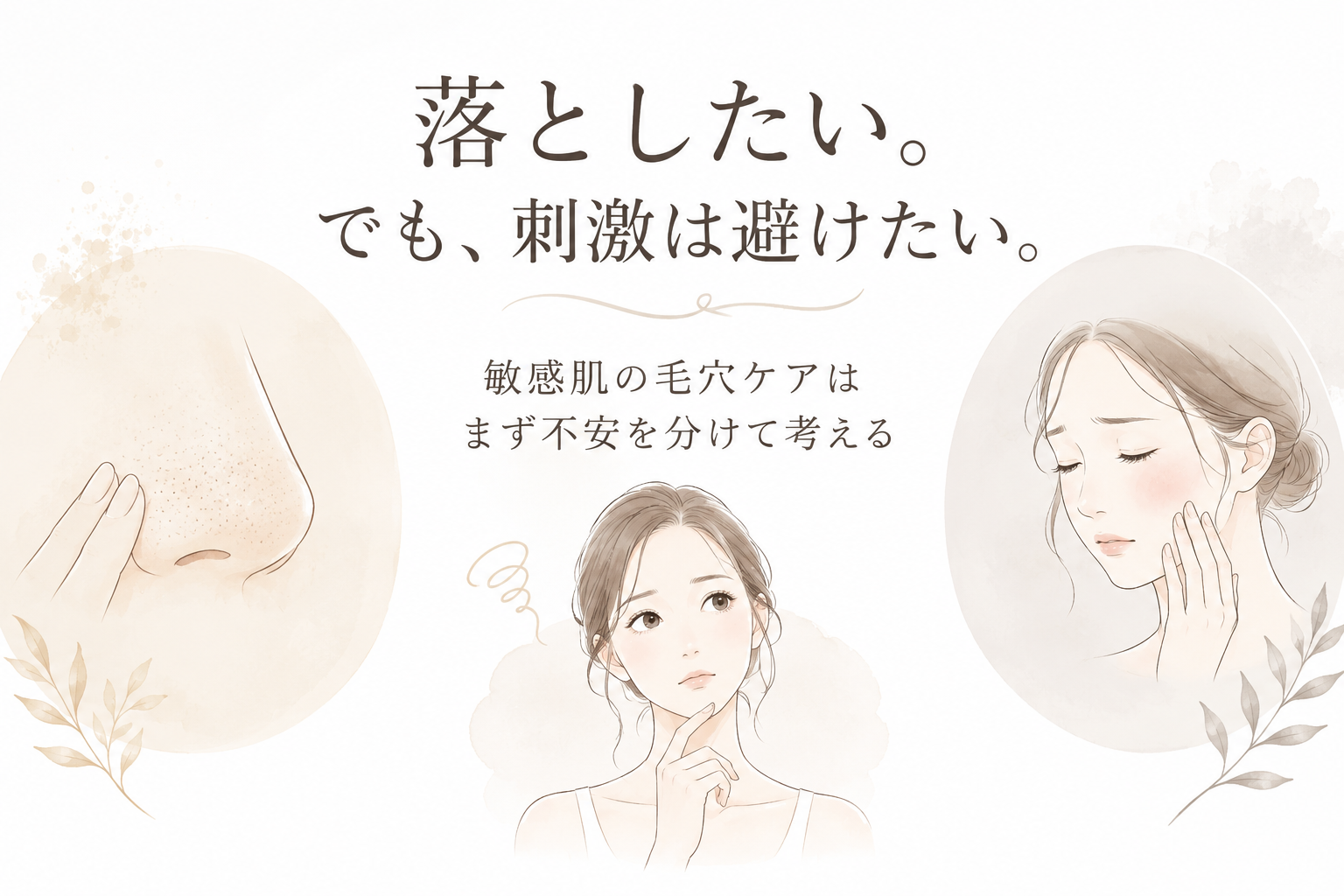 敏感肌がクレンジングオイルに不安を感じる理由を整理した図