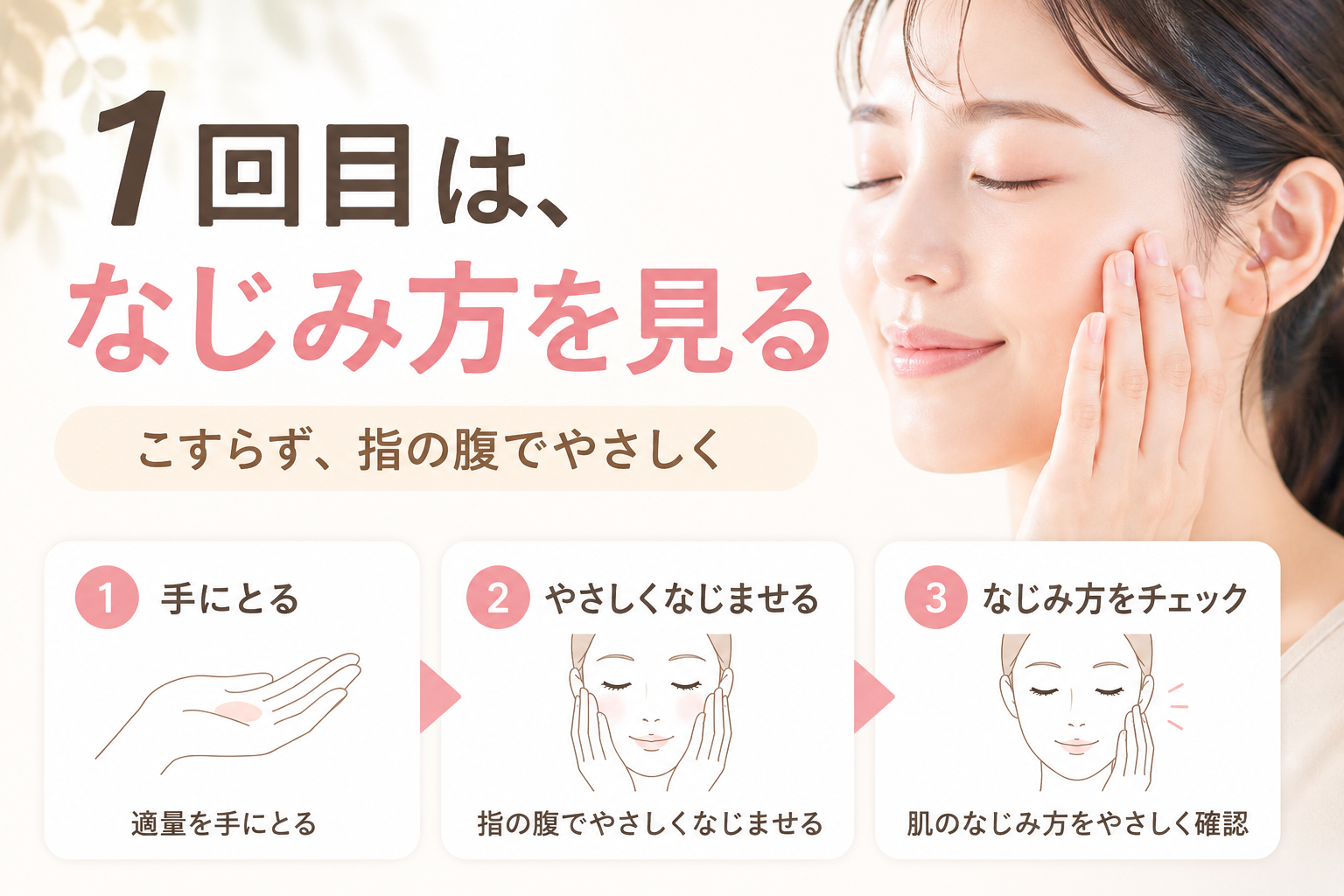 毛穴汚れが気になる部分へのクレンジングオイルのなじみ方を示す図