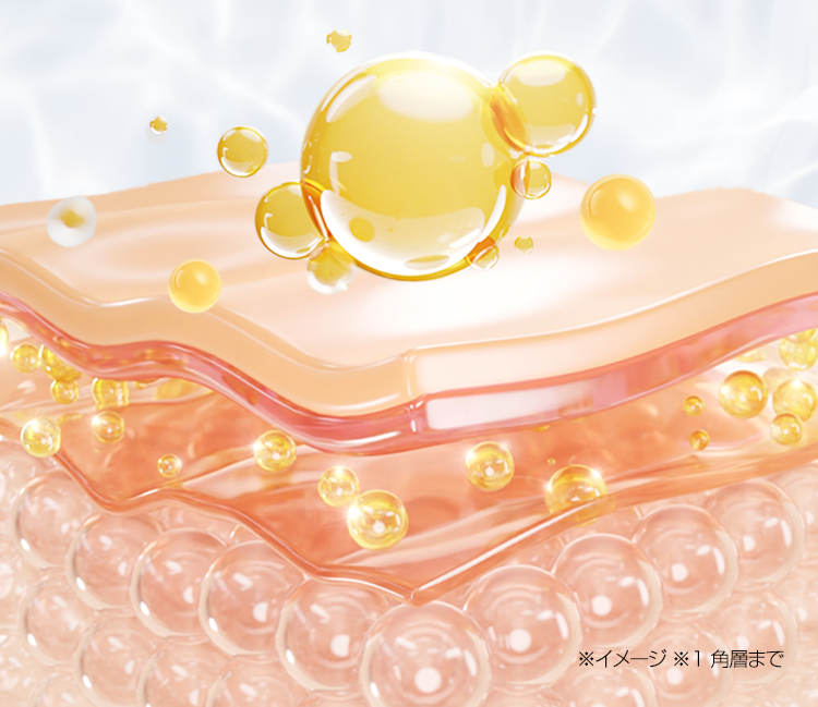 ※1 角層まで ※2 （アスコルビル／トコフェリル）リン酸K４ （整肌成分） ※3 レチノール（整肌成分） ※4 グルタチオン（保湿成分） ※イメージ