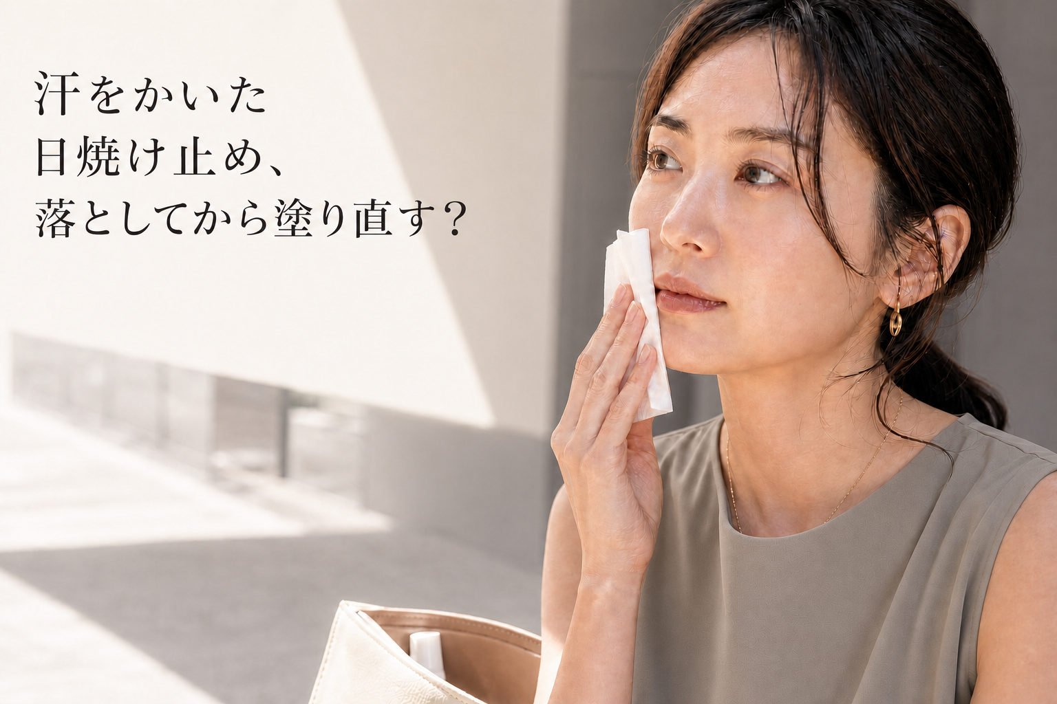 汗をかいた後の日焼け止め塗り直しを扱う関連記事