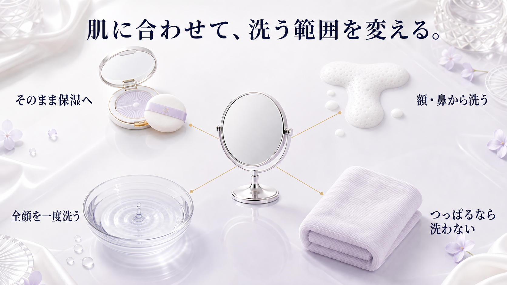 水洗い後の肌状態に合わせた朝の選択肢