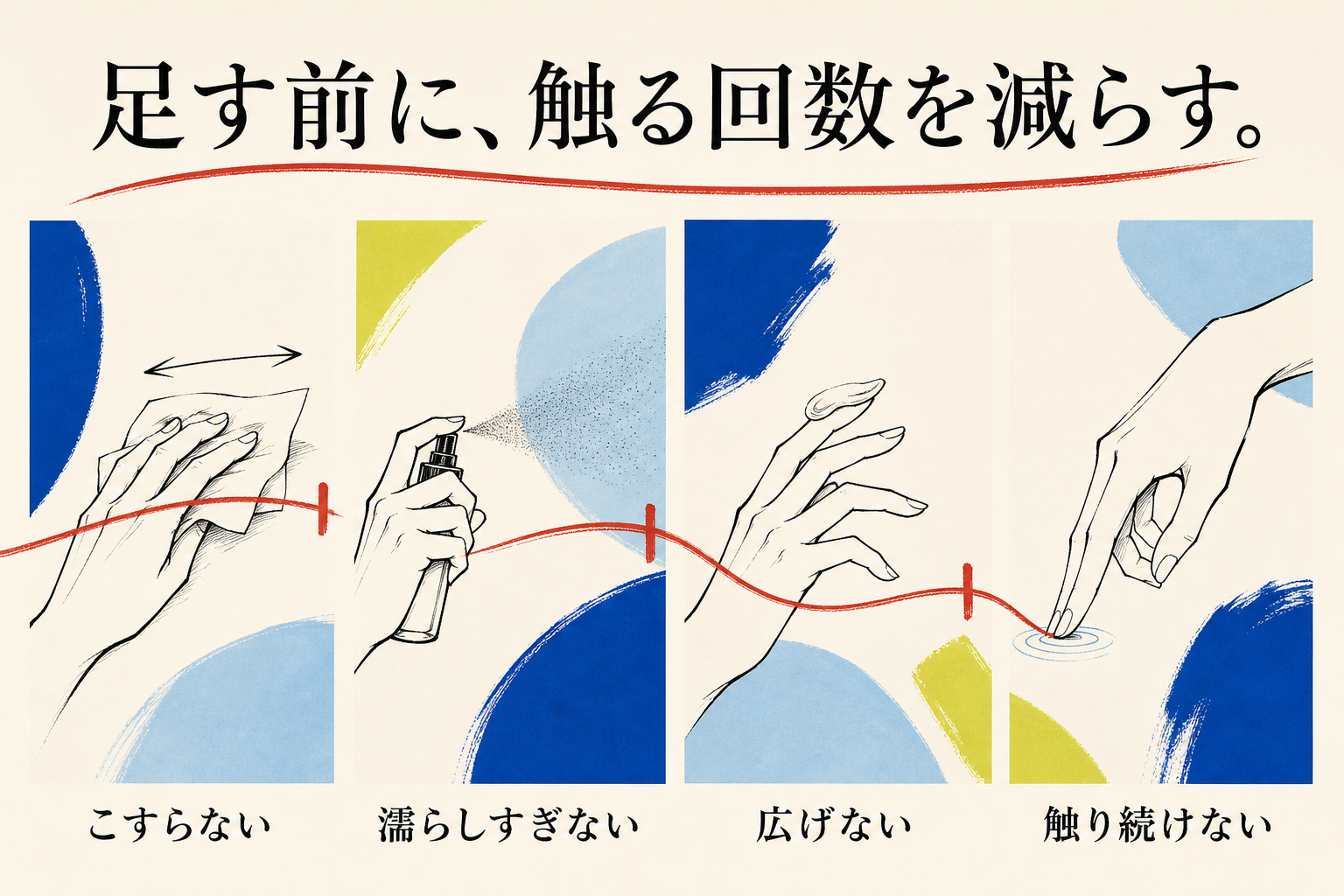 通勤汗後に避けたい触りすぎの4動作