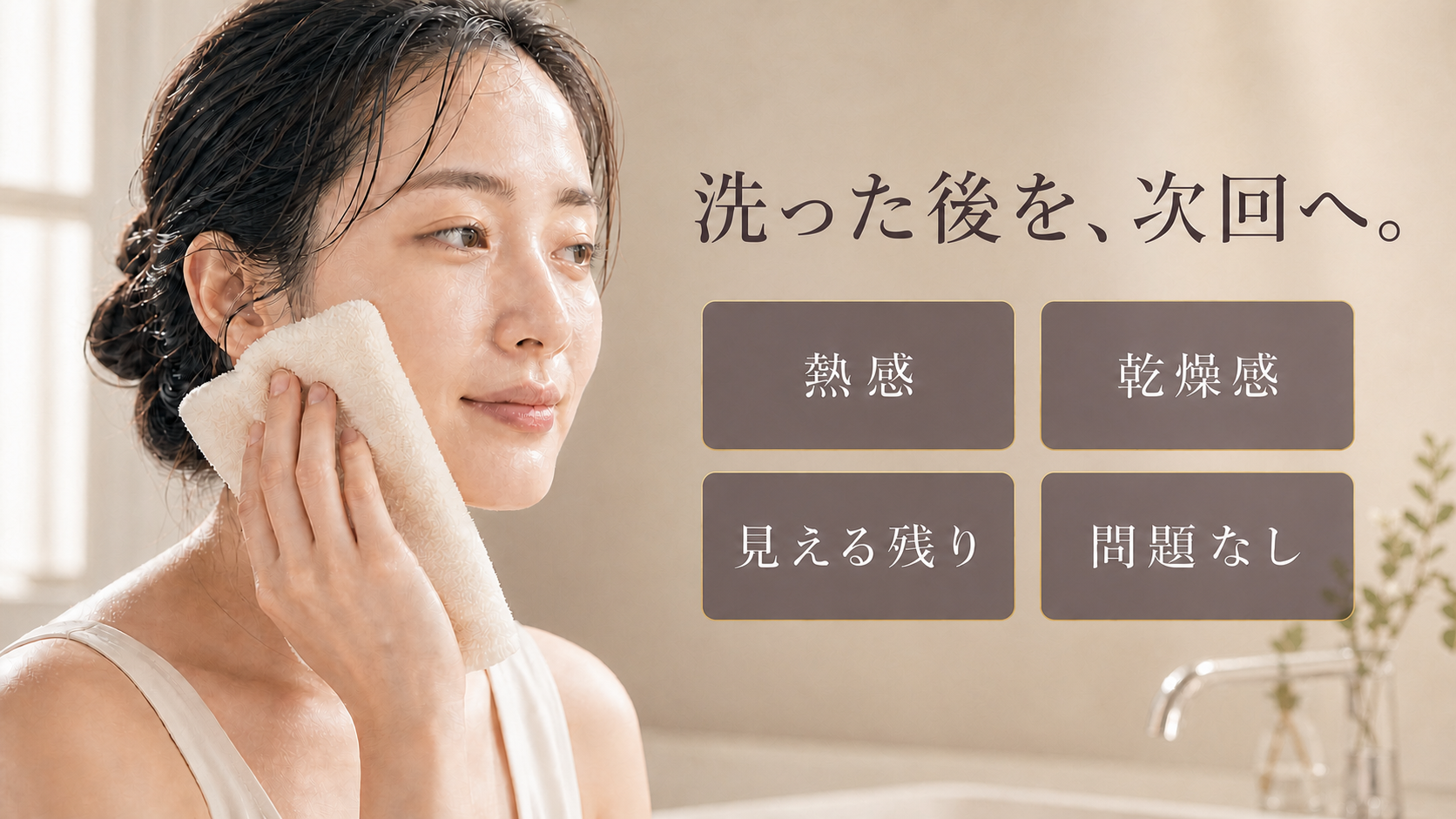 洗顔後の熱感・つっぱり・すすぎ残しを次回の調整へ返す判断画像