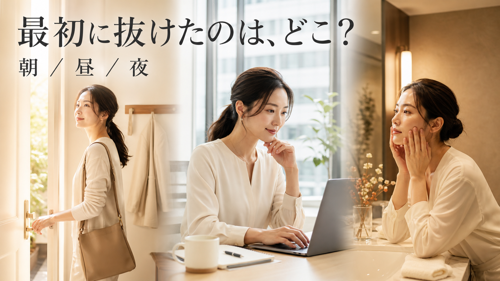 朝昼夜を戻り最初に抜けた習慣を探す時間軸