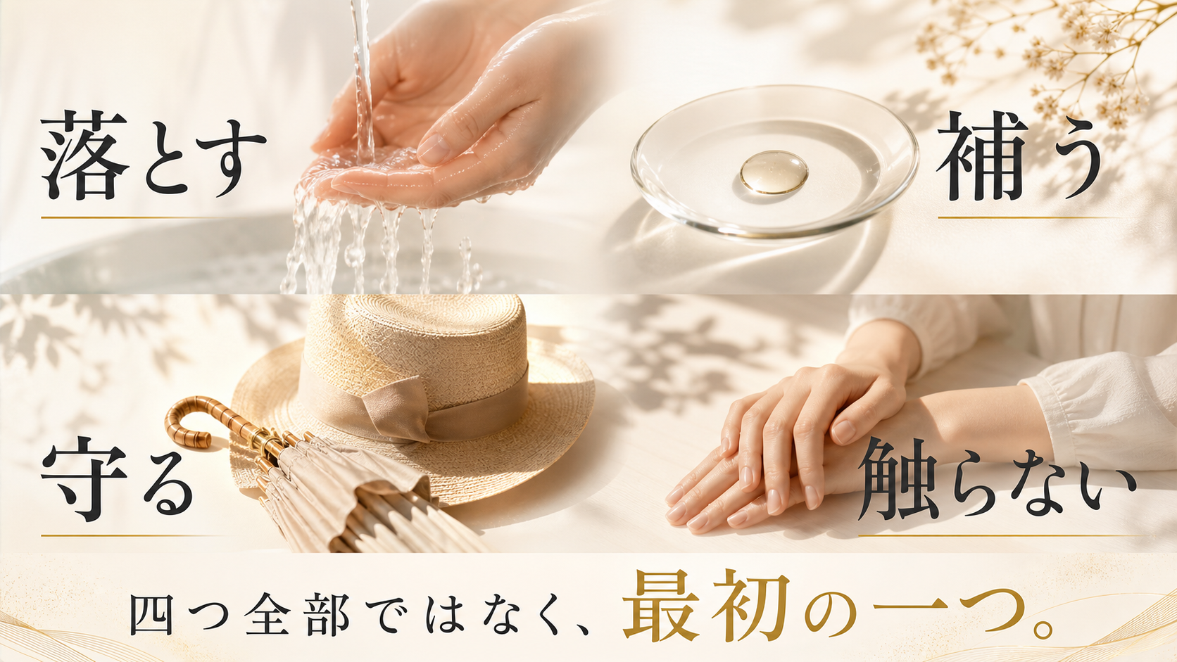 落とす補う守る触らないの四つの基礎動作