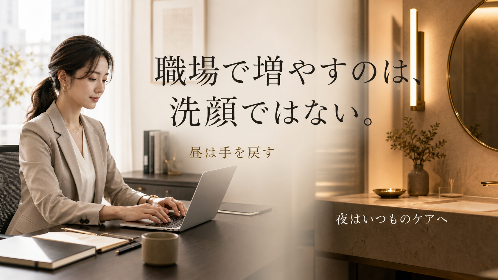 職場では手を戻し夜のいつものケアへ戻る流れ