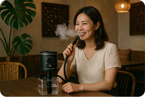 シーシャカフェでの導入イメージ