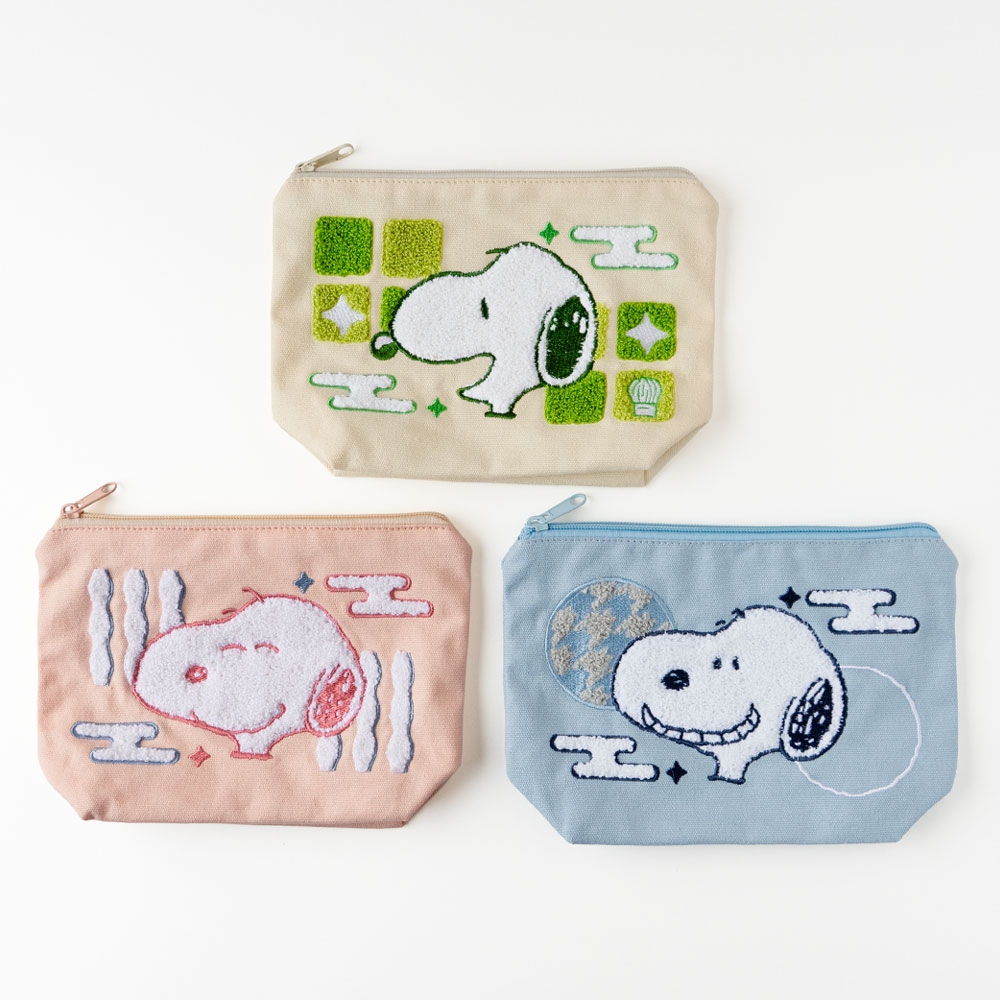 SNC さがら刺繍ポーチ