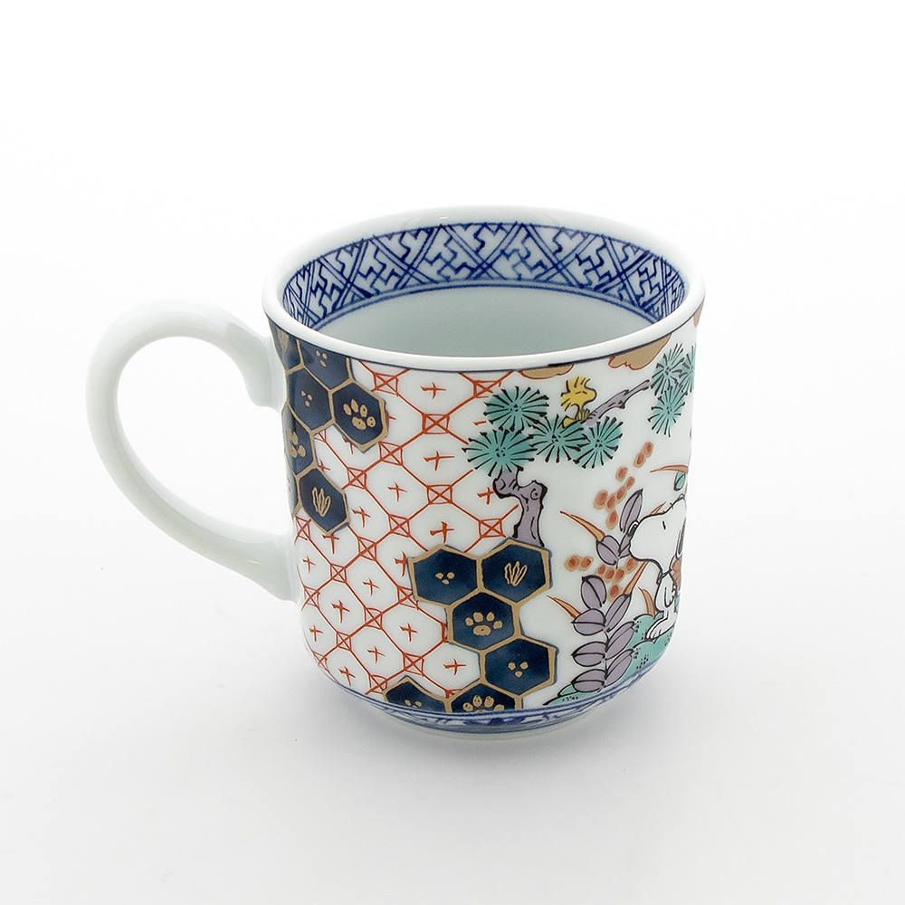 SNC 古伊万里風シリーズ マグカップ ：デザイン: 間取錦草花