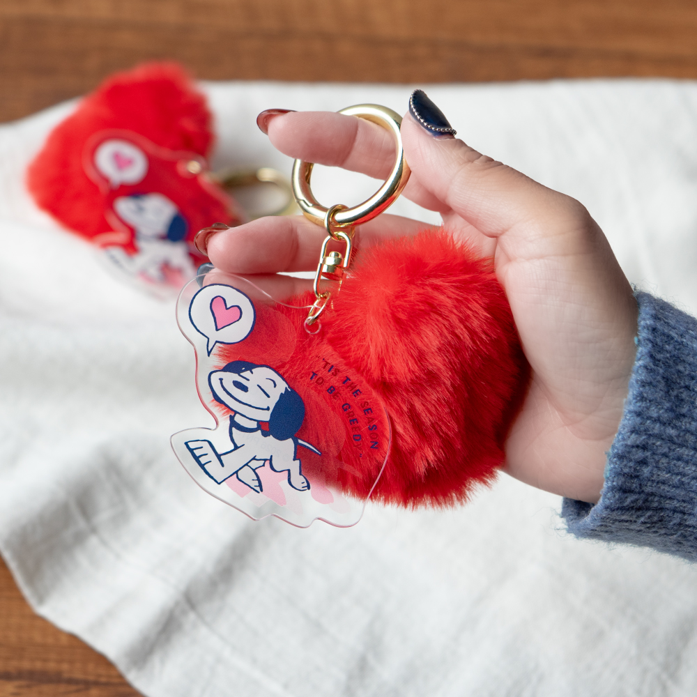 SC アクリルandファーキーホルダー