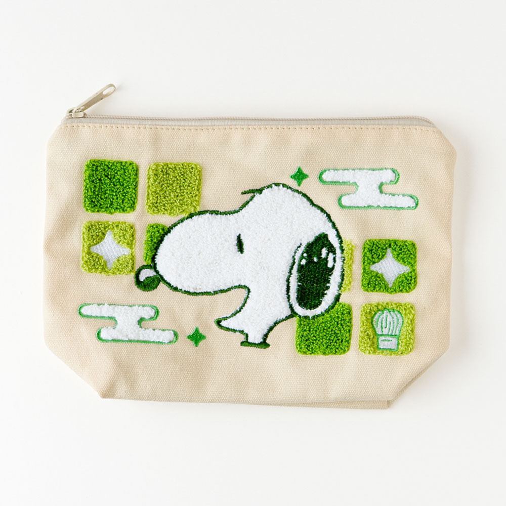 SNC さがら刺繍ポーチ ：デザイン: 市松
