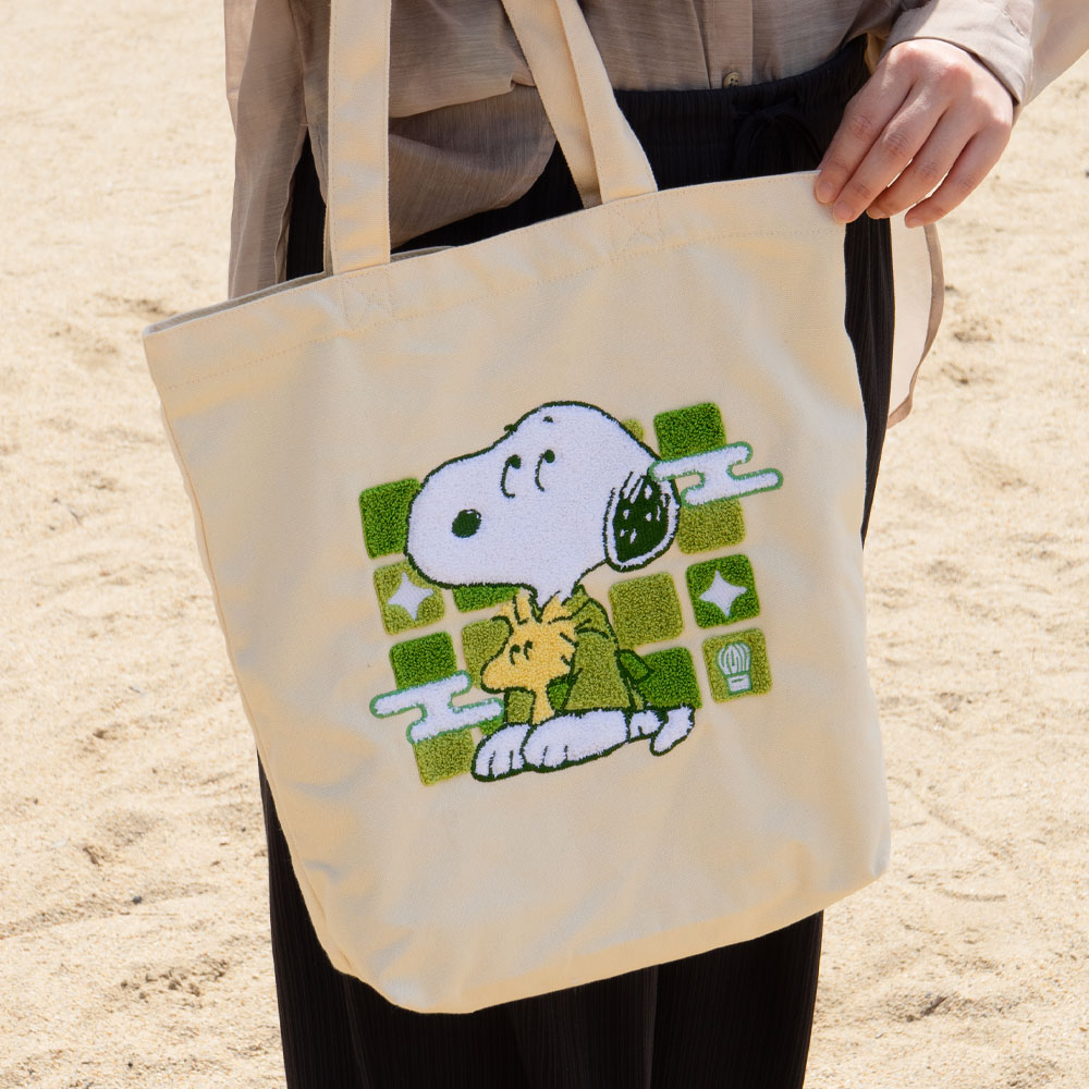 SNC さがら刺繍トートバッグ ：デザイン: 市松