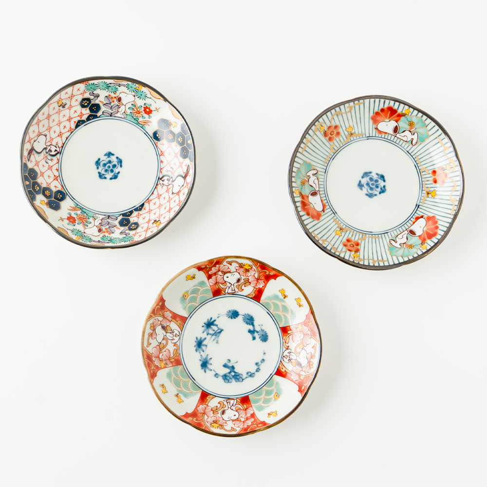 SNC 古伊万里風シリーズ 小皿 ：デザイン: 間取錦草花