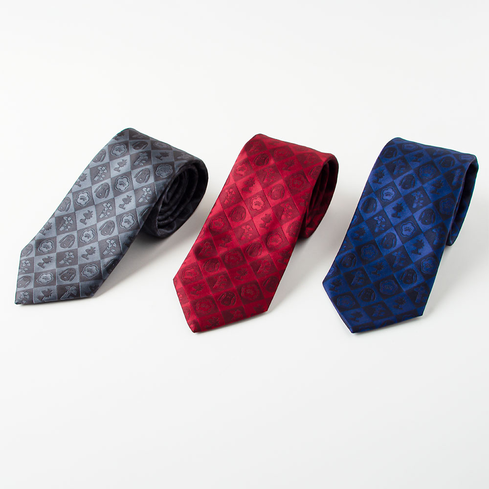 SNC ネクタイ 市松フルパターン ：色: グレー