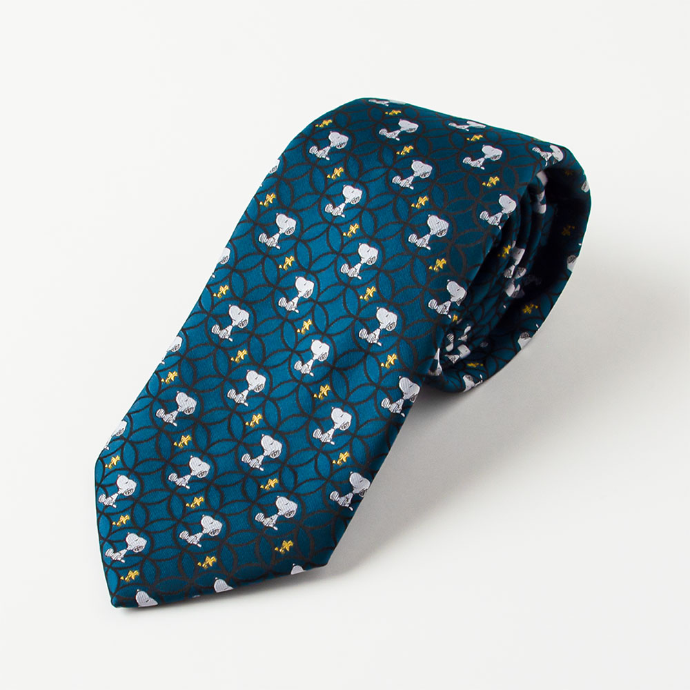 SNC ネクタイ 七宝フルパターン ：色: グリーン