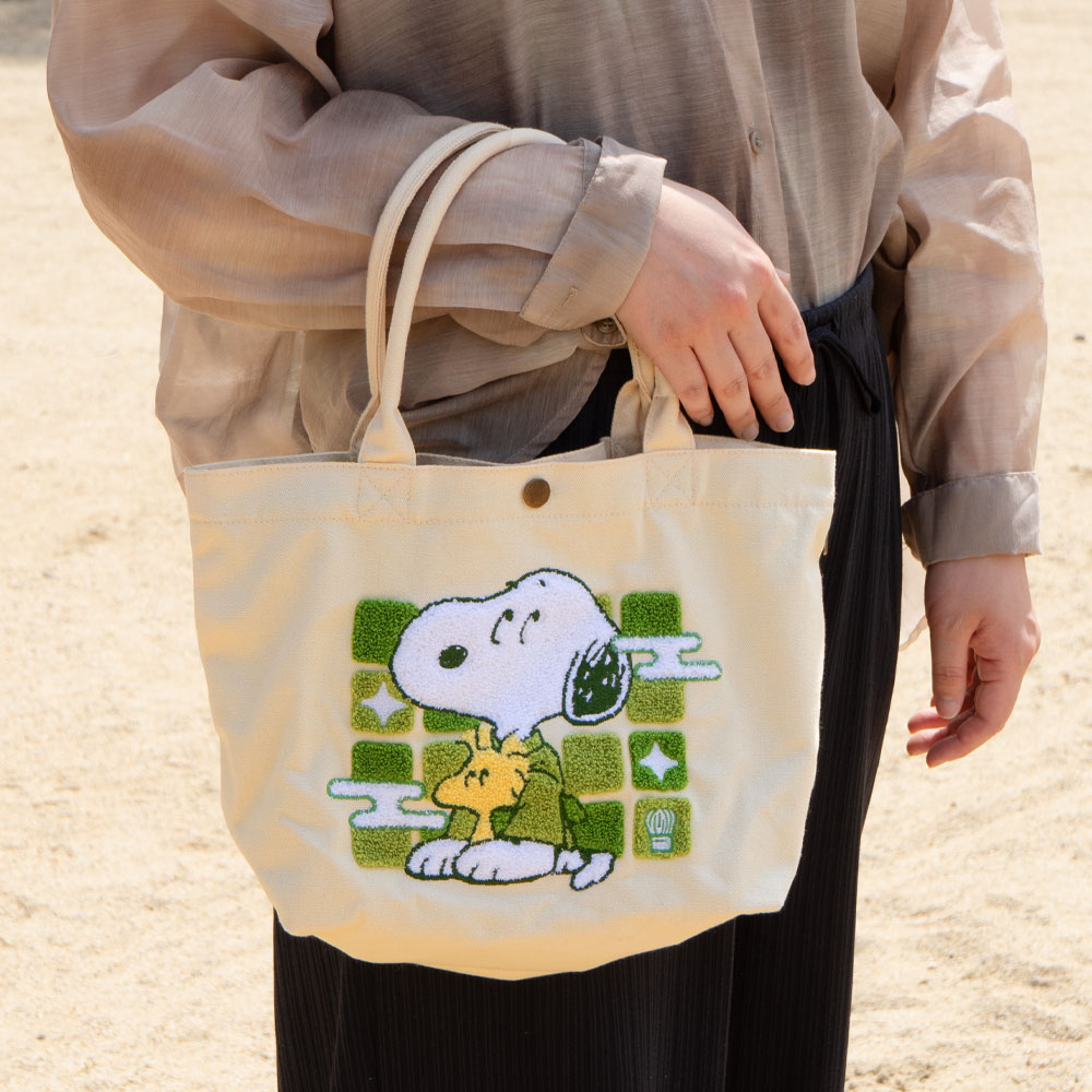 SNC さがら刺繍ミニトートバッグ ：デザイン: 市松