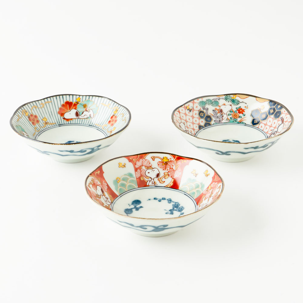 SNC 古伊万里風シリーズ 小付 ：デザイン: 間取錦草花