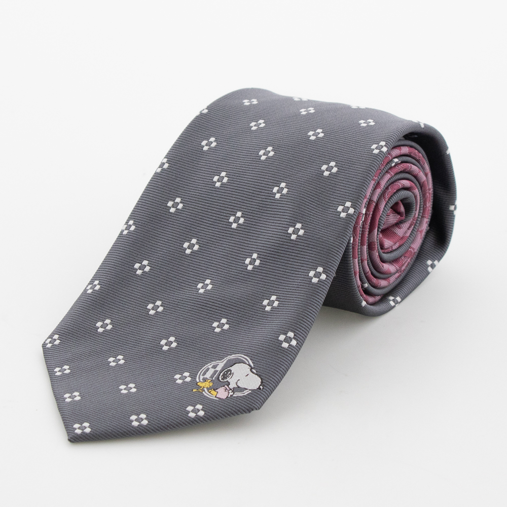 SNC ネクタイ 小紋 ：色: グレー