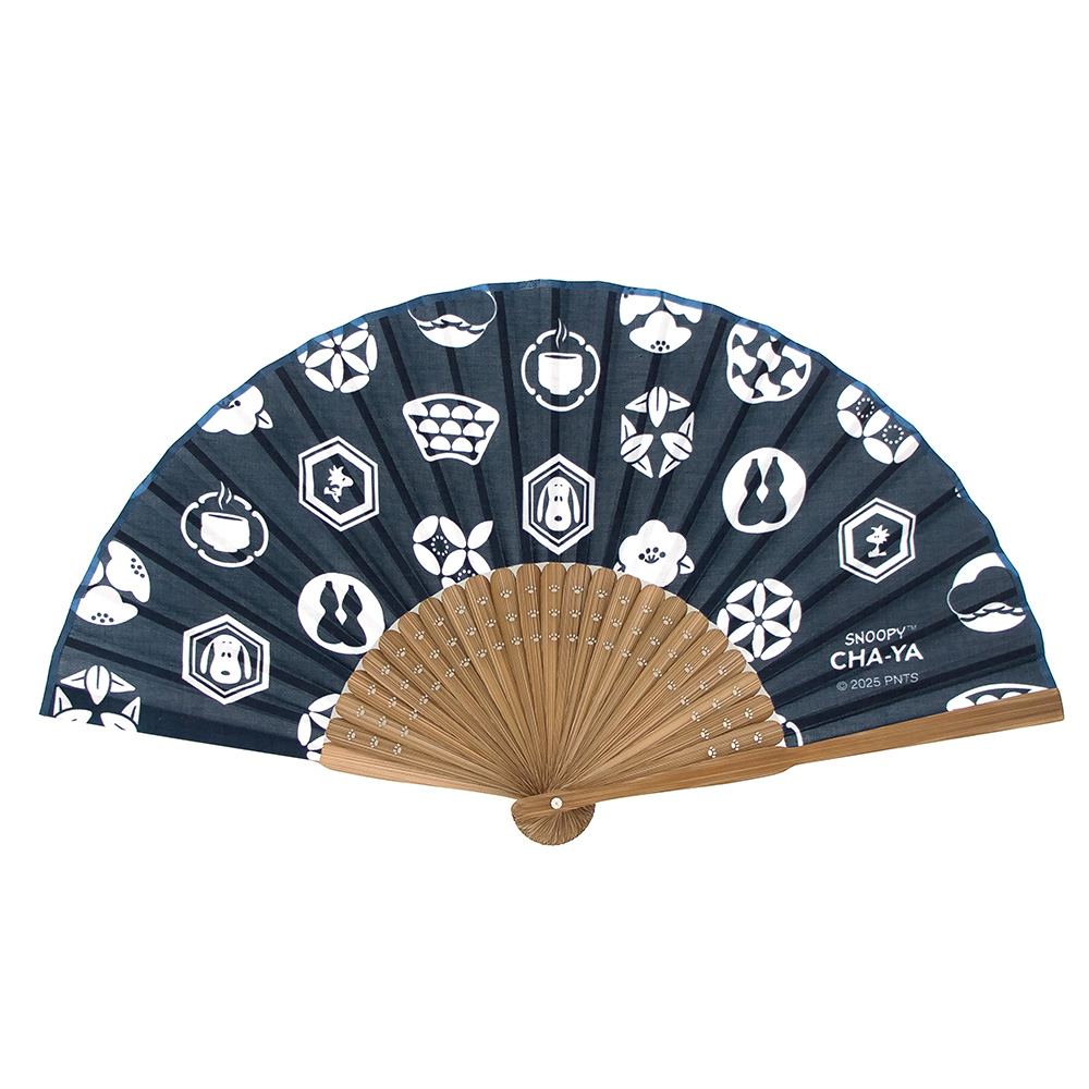 SNC スヌーピー茶屋 扇子 紋