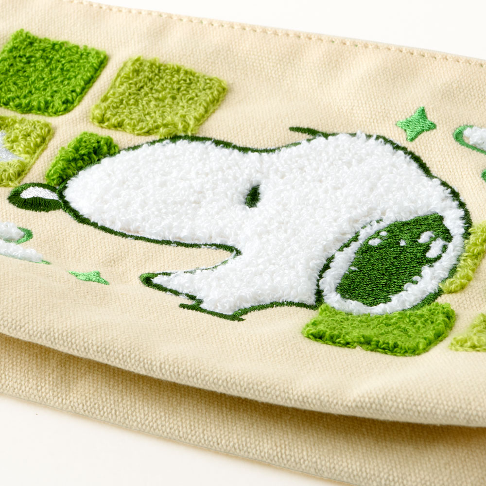 SNC さがら刺繍ポーチ ：デザイン: 市松
