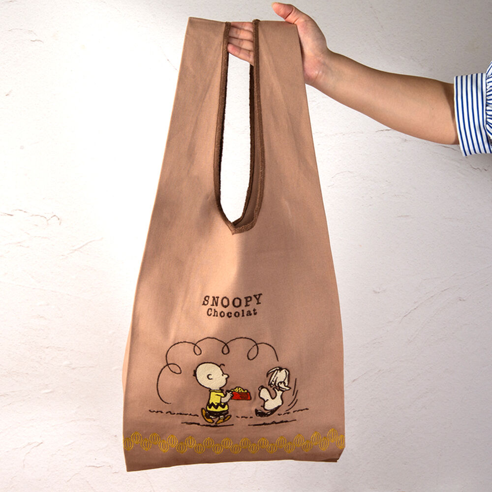 SNOOPY Chocolat オンラインストア-SC刺繍キャンバスマルシェバッグ