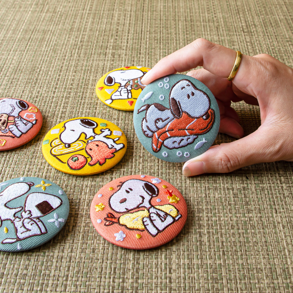 SNC トレーディング刺繍缶バッジ 日本のごはん